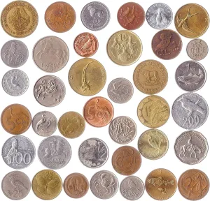 10 Different Coins with Animals, Birds, Beetles, Fishes, Crustaceans, Insects, MOLLUSCS, ARACHNIDS, Reptiles, Mammals