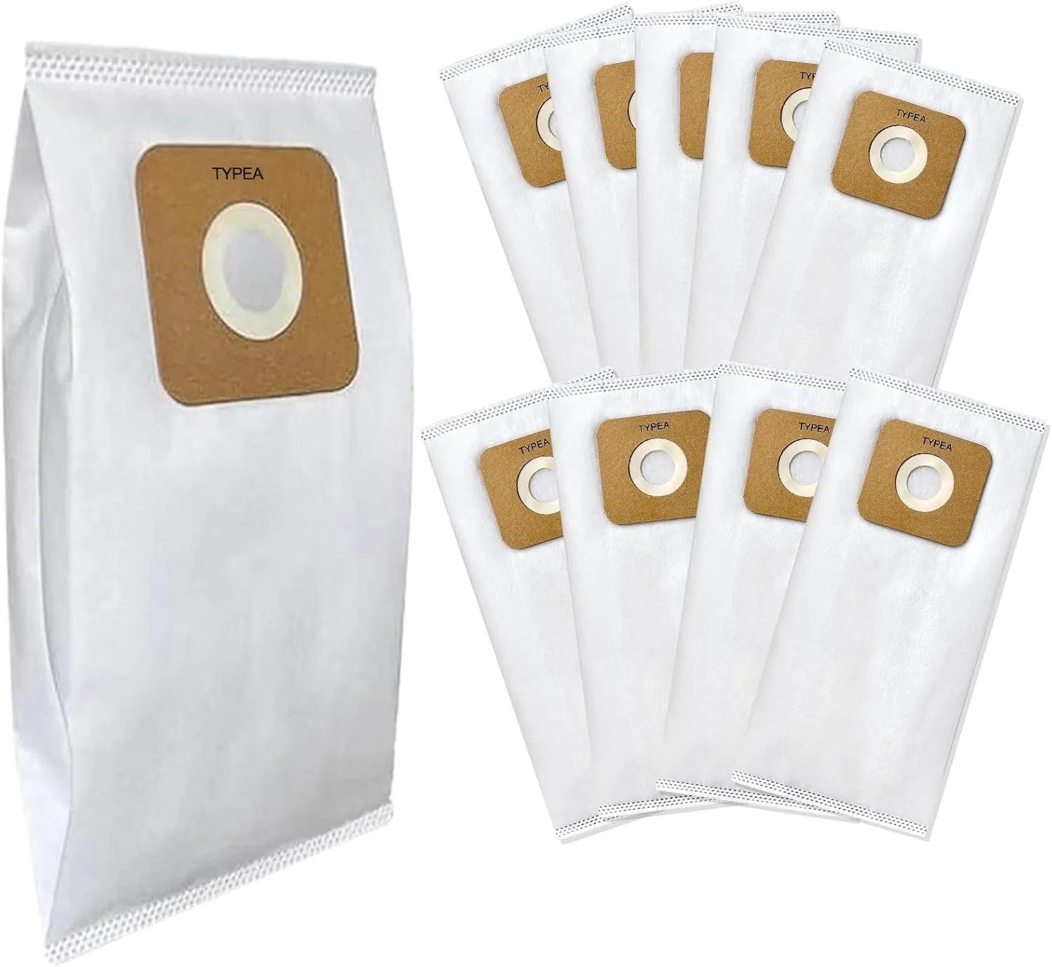 10 Pack Type A HEPA Vacuum Bags Replacement for Riccar Upright Vacuums 2000 4000 Series & Simplicity Symmetry, S20EZM, 5000 6000, Part RAH-6/SAH-6 Series
