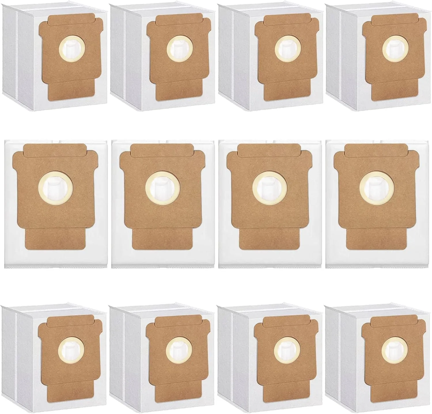 12 Pack Q0520 Vacuum Bags for iRobot Roomba Vacuum 2 Q0520 Essential Robot Vacuum Cleaner,Roomba 105 Combo,Plus 405 404 505 Combo Robot Vacuum Cleaner,Disposable Auto-Empty Dust Bin Bags