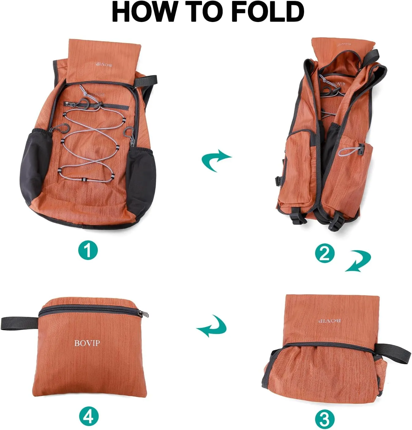20L Hiking Backpack Lightweight Packable Hiking Daypack Small Travel Outdoor Foldable Shoulder Bag Orange