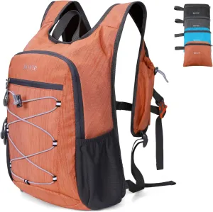 20L Hiking Backpack Lightweight Packable Hiking Daypack Small Travel Outdoor Foldable Shoulder Bag Orange