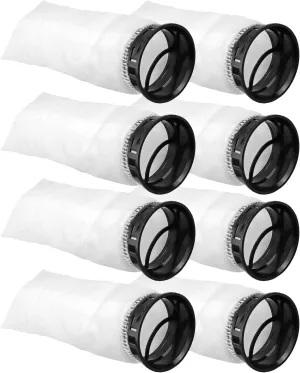 2.75 x 10 Inches Filter Socks 225 μm Aquarium Filter Bags with Black Rim Fit for Eshopps 8PCS