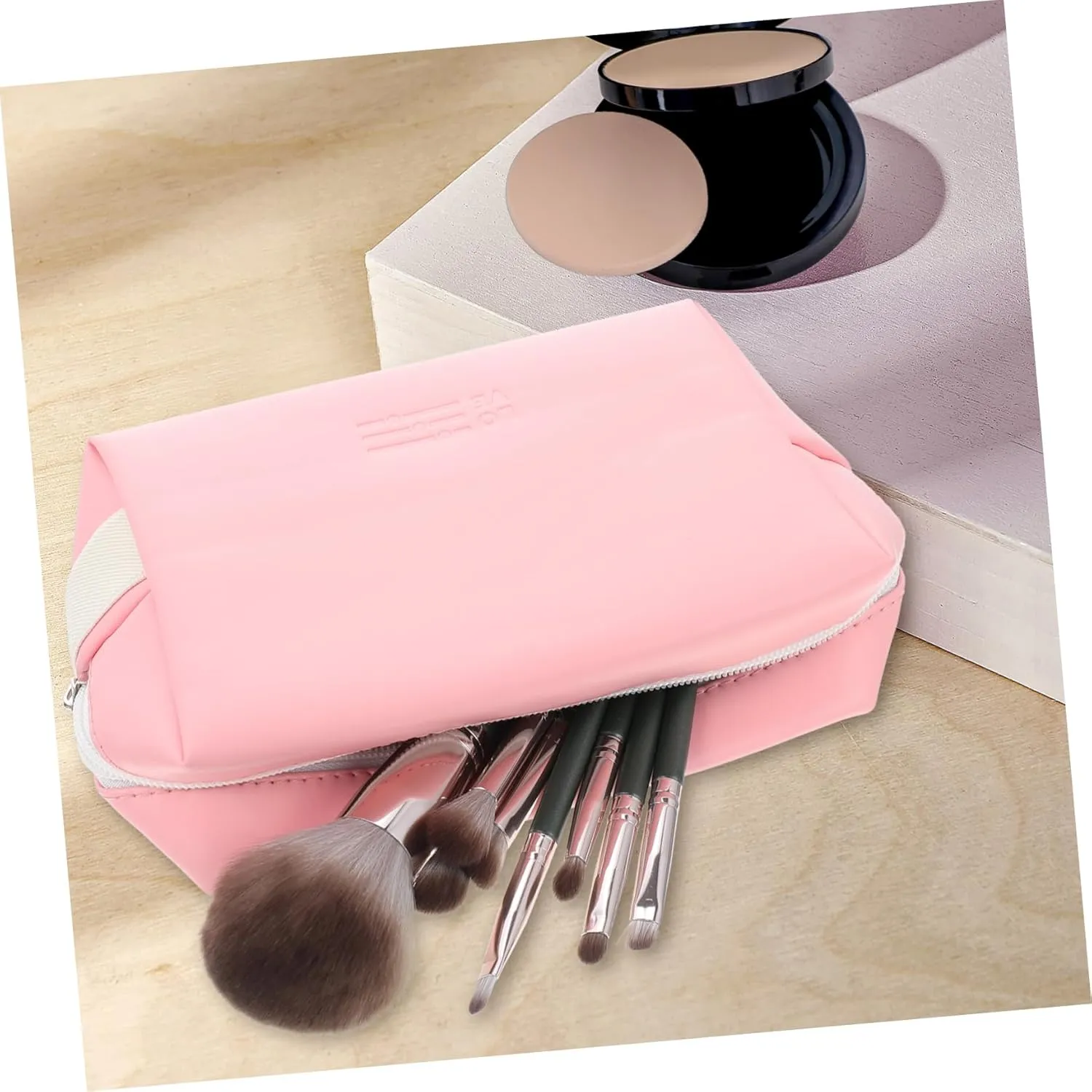 2pcs Cosmetic Bag Mini Makeup Bag for Purse Make up Bag Cosmetics Bag Travel Jewelry Bag Handheld, Pinkx3pcs, 19X6X12.5CMx3pcs