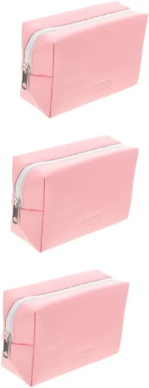 2pcs Cosmetic Bag Mini Makeup Bag for Purse Make up Bag Cosmetics Bag Travel Jewelry Bag Handheld, Pinkx3pcs, 19X6X12.5CMx3pcs
