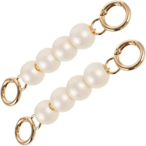 2PCS Elegant Pearl Purse Chain Extender Handbag Charms for Crossbody Bags Chic Design for Comfortable Portability and Stylish Look