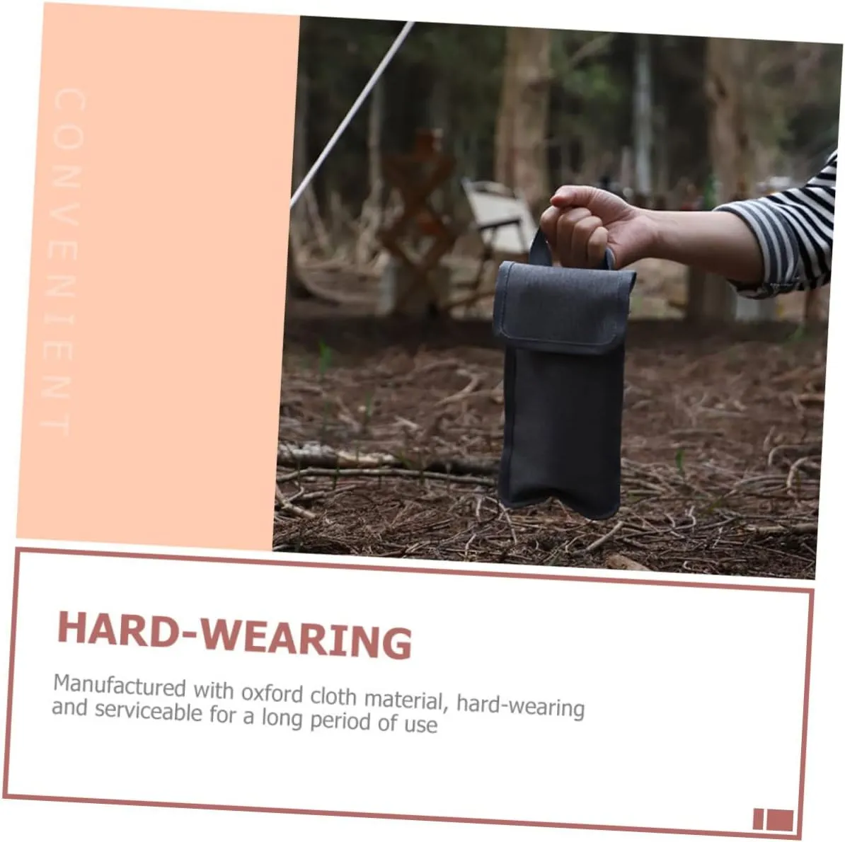 2pcs Floor Nail Storage Bag Tent Peg Pouch Camping Supply Outdoor Tent Nail Pouch Camping Pegs Pouch