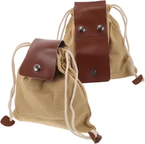 2pcs Fruit Picking Bag Foraging Kit Canvas Saddle Hunting Dump Pouch Large Capacity Collapsible Storage Bag for Rock Hounding Camping Mushroom Harvesting