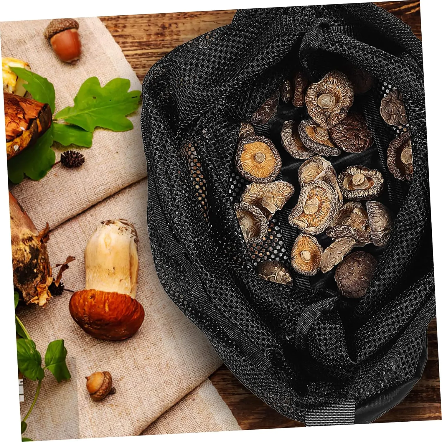 2sets Mushroom Foraging Bag Large Shoulder Bag for Mushroom Matching Foraging Tote Practical Collection Pouch 2pcs*2