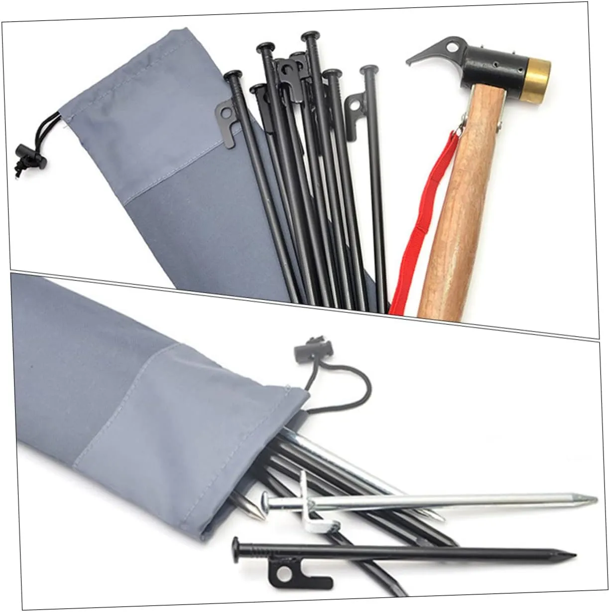 5 Pcs Multi Function Oxford Cloth Tent Stake Storage Bags Portable Peg Bags for Camping Travel Duffle Bag Style Outdoor Accessories for Tent Setup and Organization