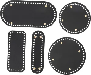 5Pcs PU Bag Bottom Pads Various Shapes for DIY Handbag Projects Durable Cushion Base for Crafting present for Family Friends