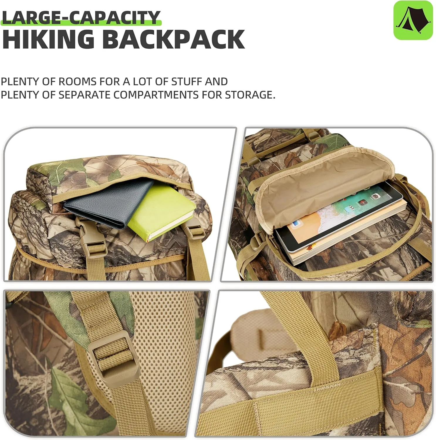 70L Hiking Backpack Military Tactical Camping Adjustable waterproof Climbing Sport Bags