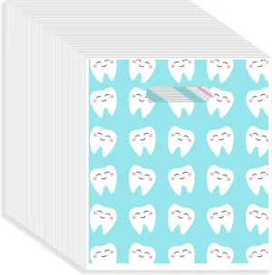 800Pcs Dental Bags, Tooth Patient Care Dental Bags, 9 x 8 Inches dental goodie bags, for Dental Clinics, Schools and Patient use (Style 8)
