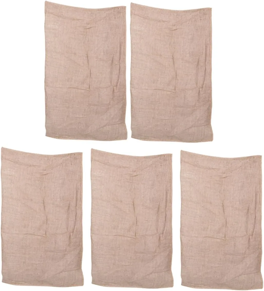 ABOOFAN 5Pcs Jute Storage Pouches for Fruits Vegetables Multi Functional Woven Bags for Grain and Produce Lightweight Capacity Storage