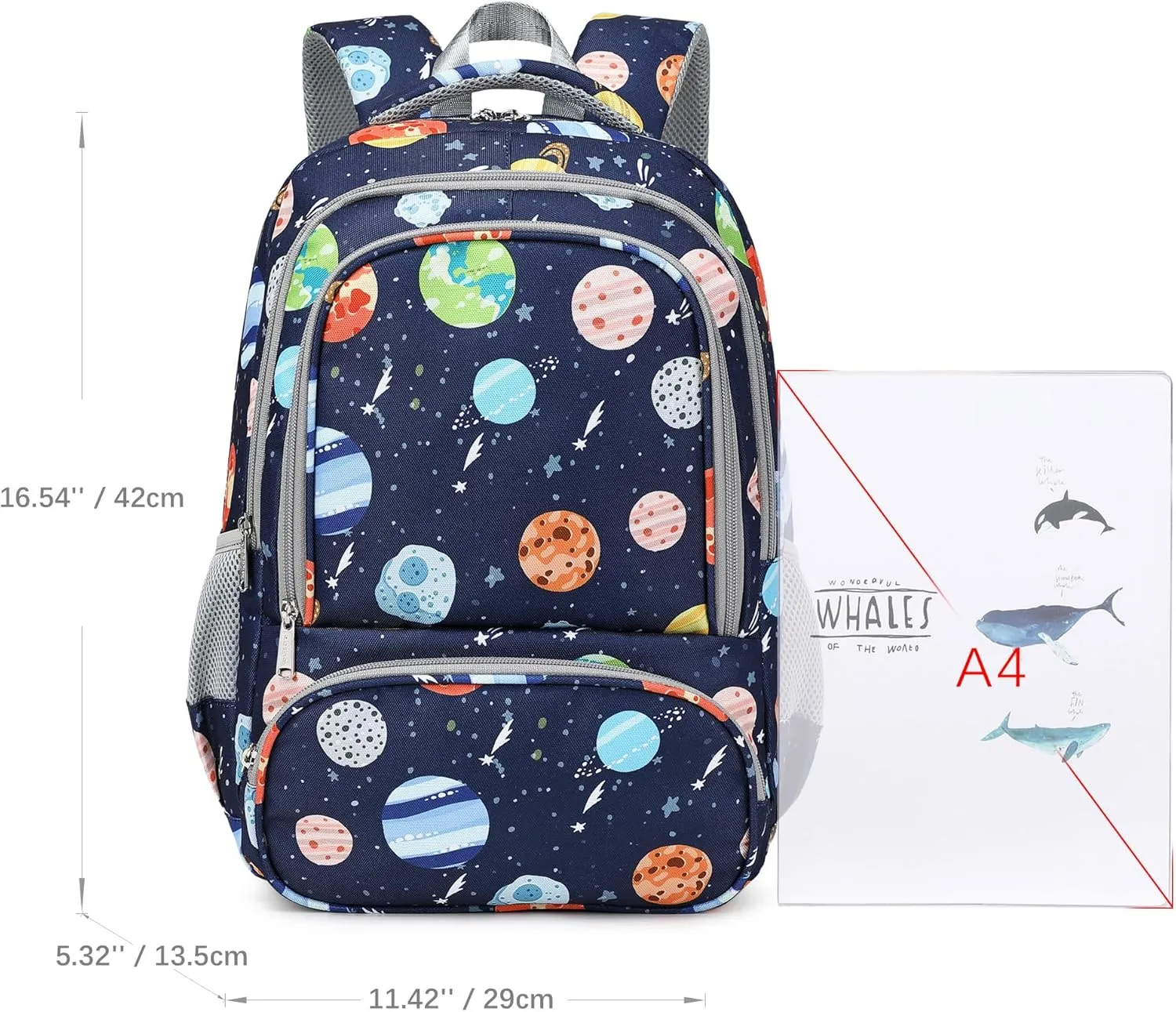 abshoo Lightweight Elementary School Backpack For Boy Kindergarten Boys Bookbag Solar System Kids School Bags (Space Planet)