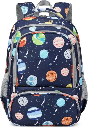 abshoo Lightweight Elementary School Backpack For Boy Kindergarten Boys Bookbag Solar System Kids School Bags (Space Planet)