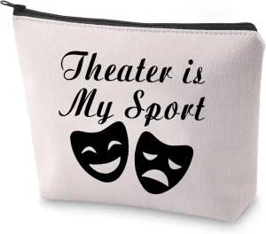 Acting Inspired Gift Theatre Bags Theater is My Sport Makeup Bags Gifts for Performance Actress Actors Director (Theater is My Sport)