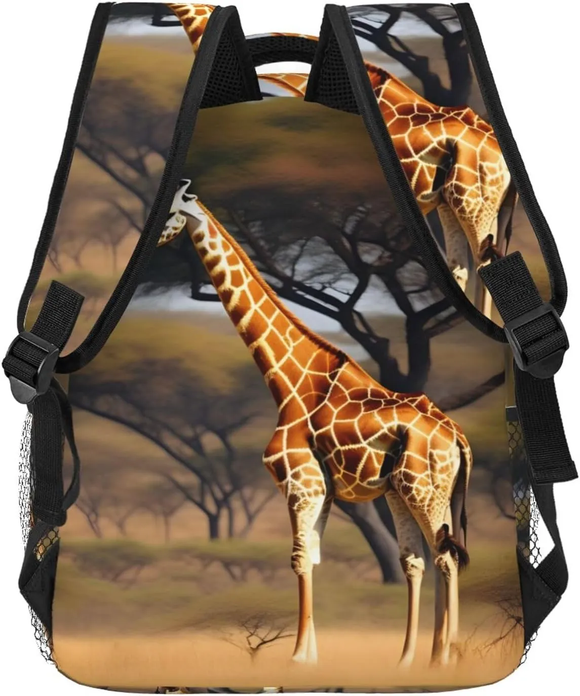 Africa Giraffe Majestic Tree Print Laptop Backpack Stylish Bookbag College Daypack Travel Business Work Bag For Men Women