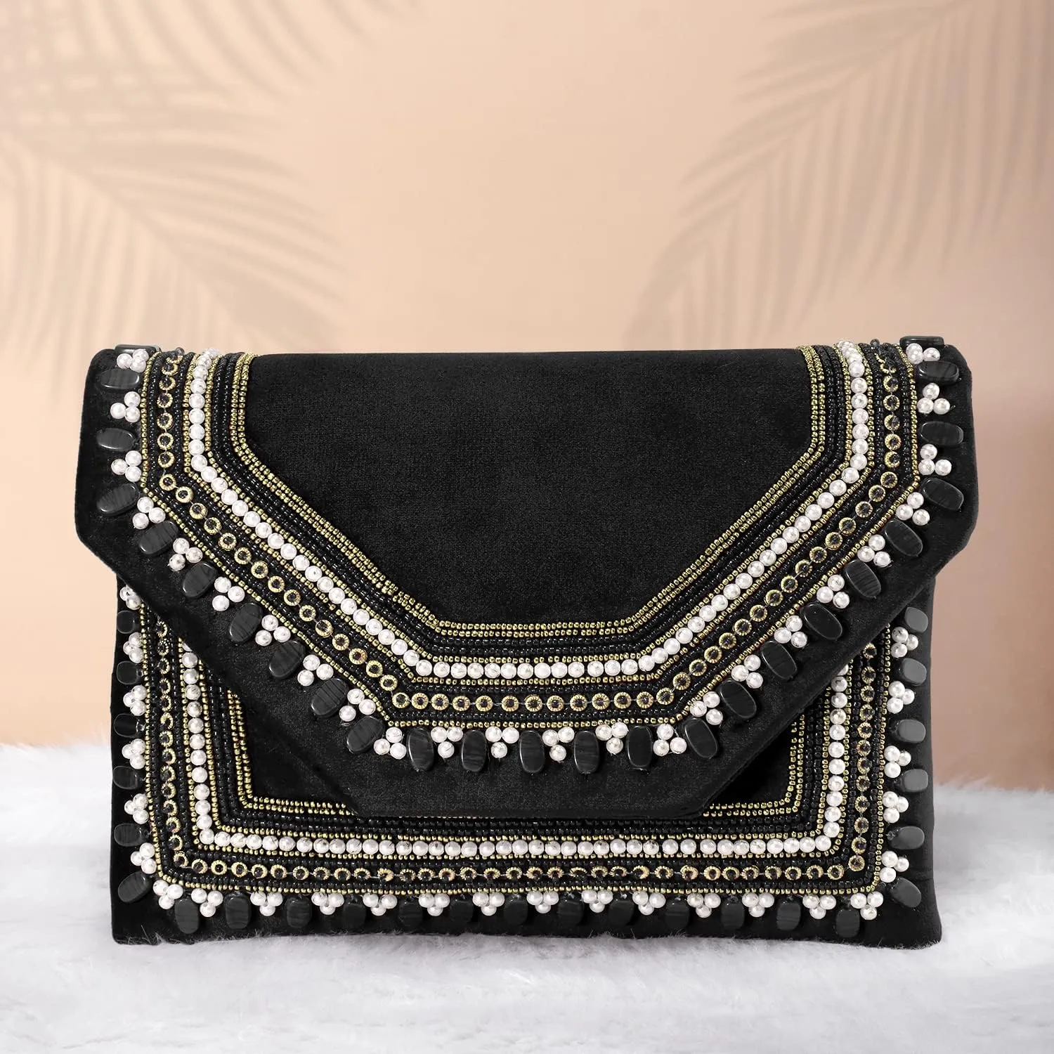 Aheli Clutch Women's Purse Bridal Bag for Casual Detachable Strap Evening Sling Bag Gift for Women