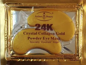 AICHUN BEAUTY 10/20/30/40/100 Pairs Crystal 24K Gold Powder Gel Collagen Eye Mask Sheet Patch, Anti Ageing, Remove Bags, Dark Circles & Puffiness, Skincare, Anti Wrinkle, Moisturising (100)