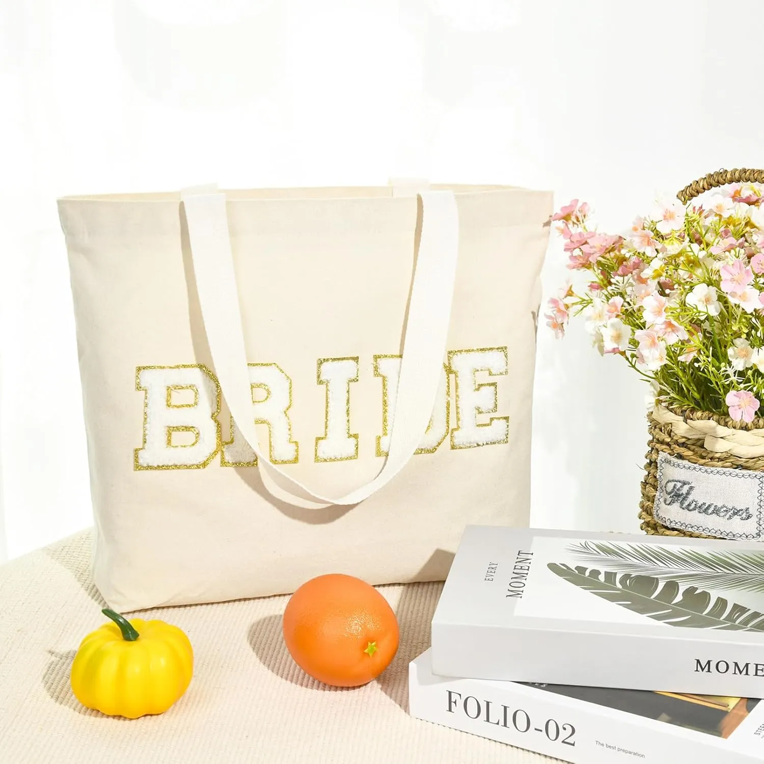 Aileam Bride Bag Bride to Be Gifts Bridal Shower Gifts Tote Bag Personalized for Bachelorette Party Wedding Honeymoon Gift Bag
