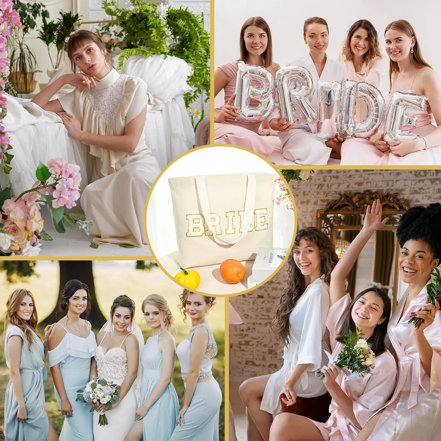 Aileam Bride Bag Bride to Be Gifts Bridal Shower Gifts Tote Bag Personalized for Bachelorette Party Wedding Honeymoon Gift Bag