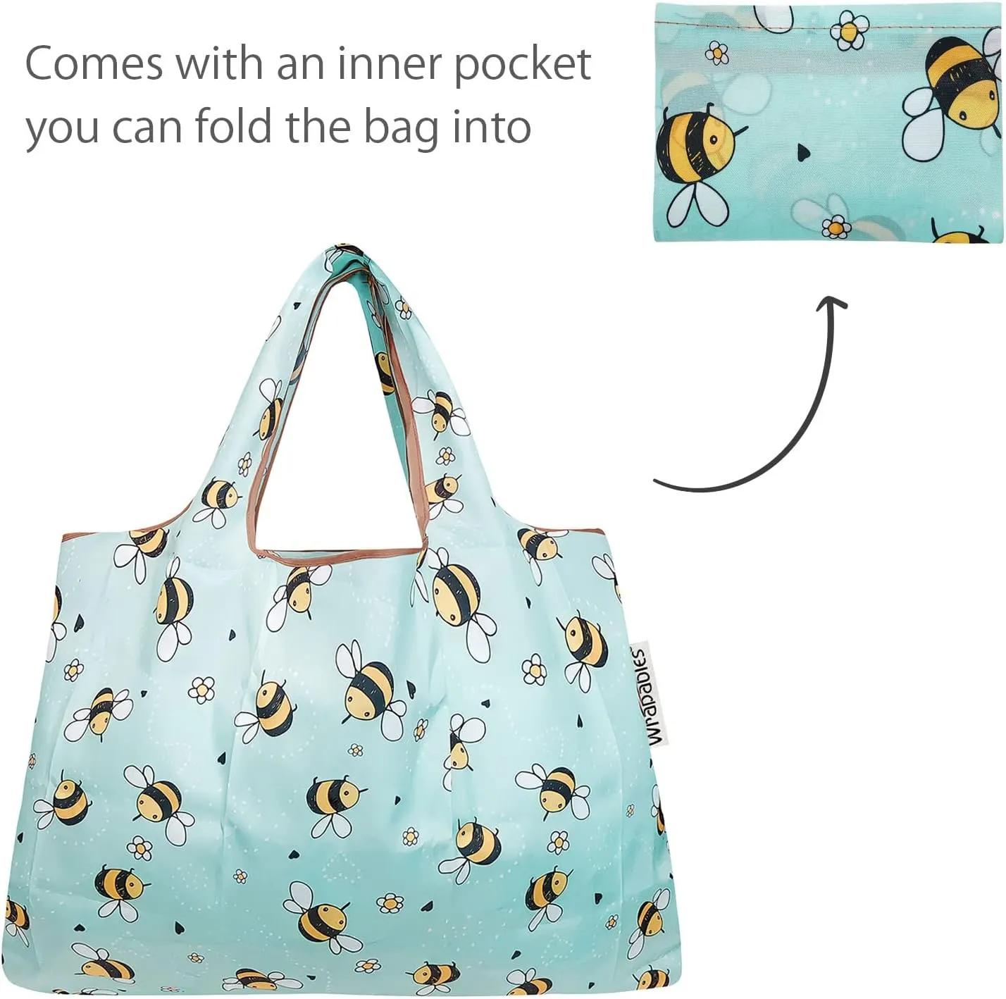 allydrew Large Foldable Tote Nylon Reusable Grocery Bag