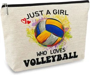 ancpeany Volleyball Gifts for Teen Girls Team Women, Volleyball Stuff, Volleyball Accessories, Birthday Gifts for Volleyball Players, Lovers, Volleyball Mom Makeup Bag, Christmas Cosmetic Travel Pouch