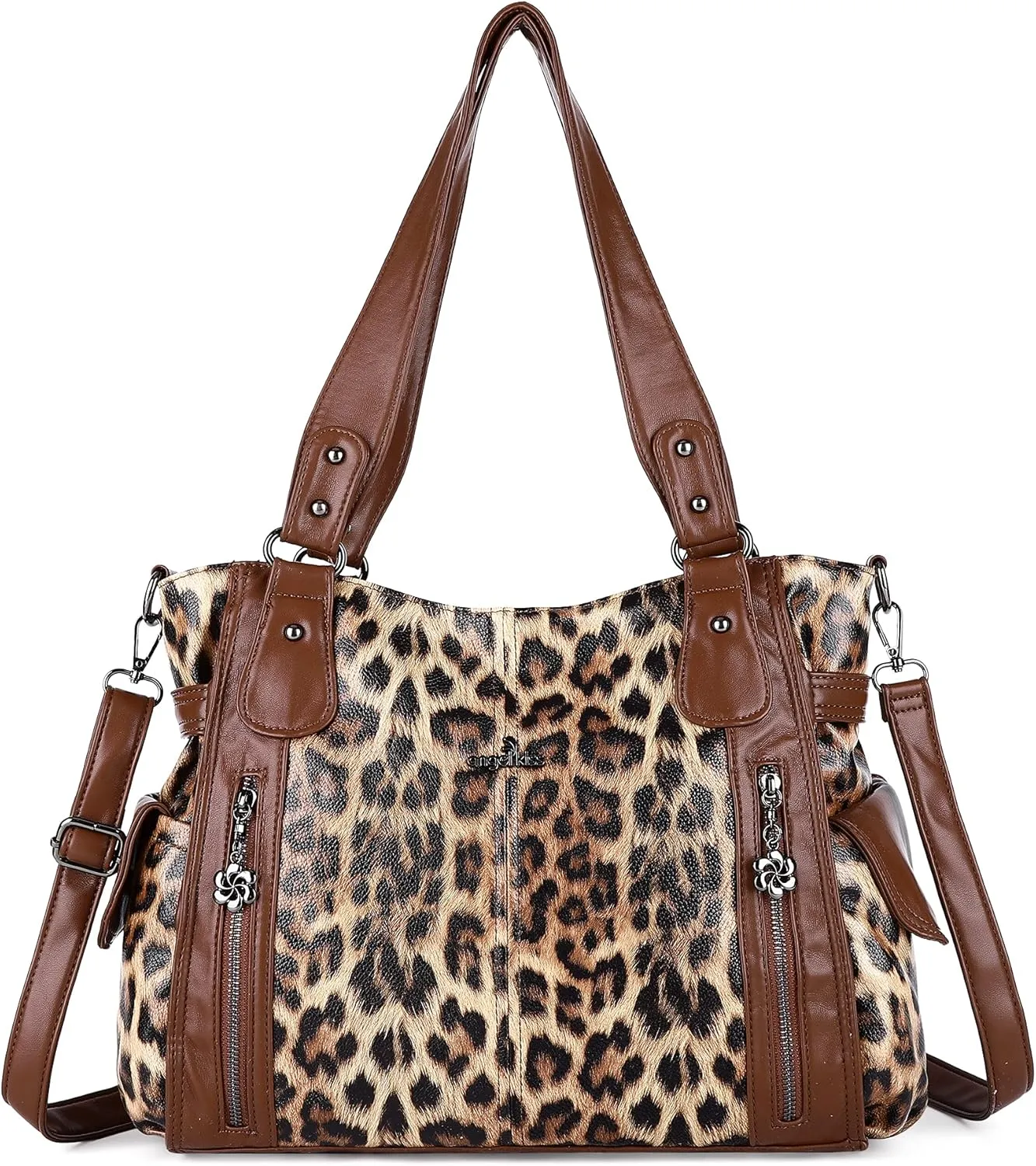 Angel Kiss Handbags for Womens Top-Handle Hobo Purse Roomy Casual Shoulder Bags PU Tote Satchel Purse for Women