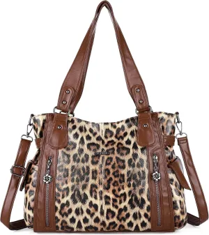 Angel Kiss Handbags for Womens Top-Handle Hobo Purse Roomy Casual Shoulder Bags PU Tote Satchel Purse for Women