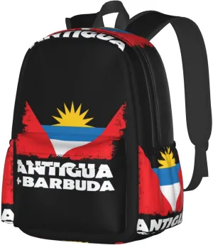 Antigua Barbuda Flag Backpack Large Capacity Backpack Lightweight Double Shoulder Bag For Women Men Travel