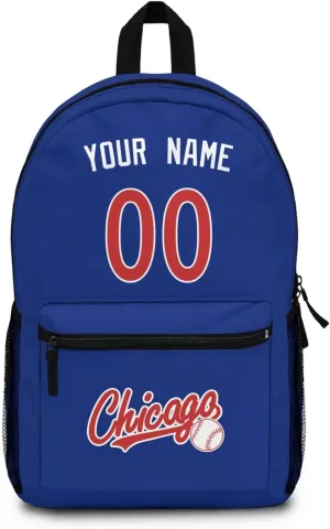 ANTKING Chicago C Backpack Travel Bags Custom Name Number for Men Women Youth Gift