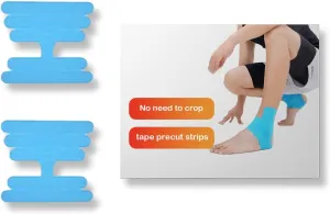 Athletic Tape, Waterproof and sweatproof prewrap Athletic Tape 10pcs (5 Bags) Ankle Tape Shock-Absorbing for Muscle Strain Relief and Joint Support Muscle Tape