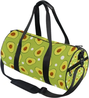 Avocado Gym Duffle Bag for Women Men Sports Fitness Bag Workout Travel Gymnastics Dance Ballet