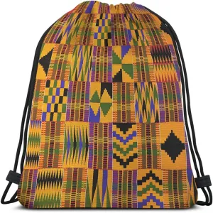 Aztec Print Drawstring Bags Backpack Bag Vintage American Style Geometric Tribal Design Ornament Sport Gym Sack Drawstring Bag String Bag Yoga Bag for Men Women