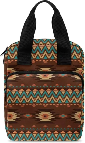 Aztec Tribal Bible Cover Case for Women with Zipper Pocket/Pen Slot/Shoulder Strap-Church Bag for Lady Bible Bag Waterproof