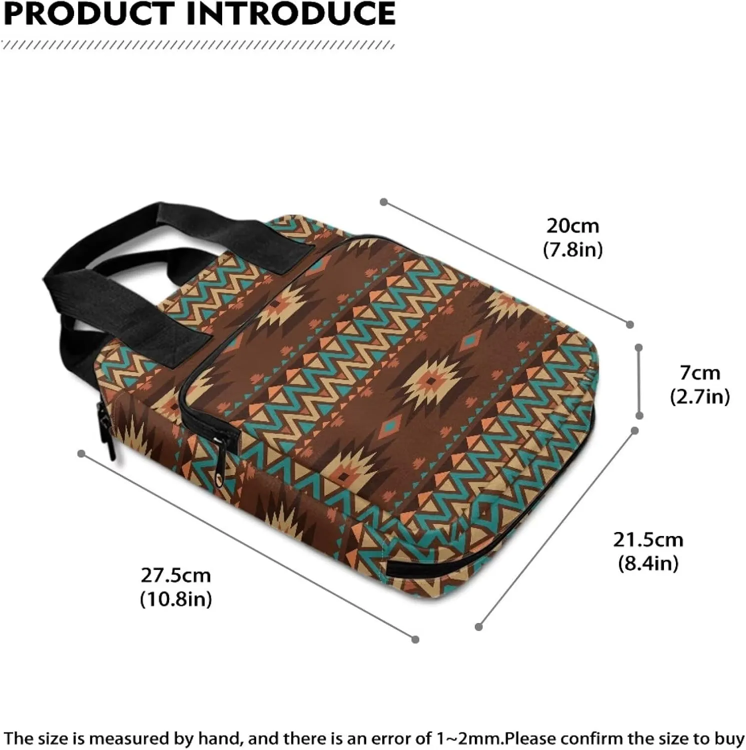 Aztec Tribal Bible Cover Case for Women with Zipper Pocket/Pen Slot/Shoulder Strap-Church Bag for Lady Bible Bag Waterproof