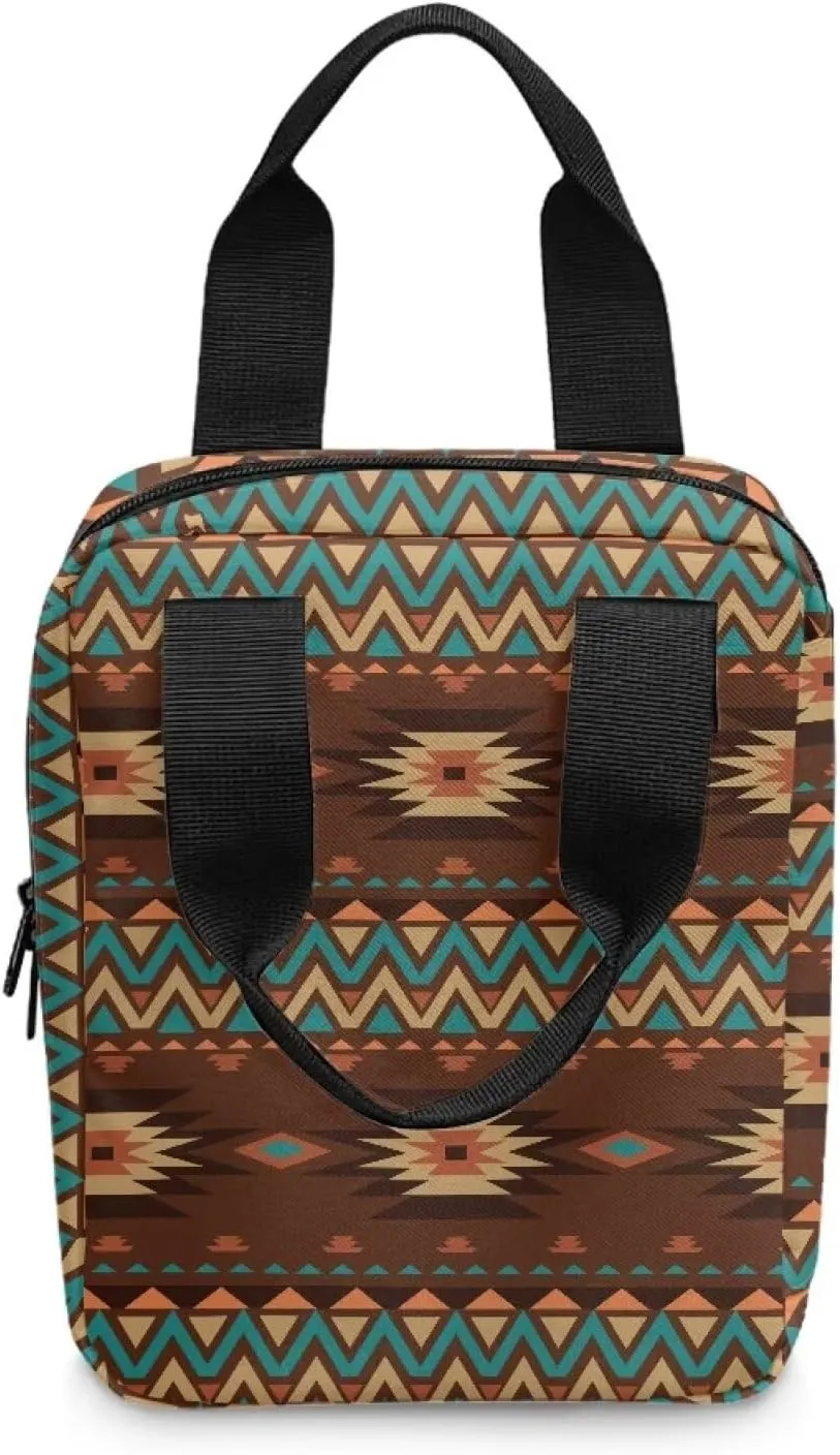 Aztec Tribal Bible Cover Case for Women with Zipper Pocket/Pen Slot/Shoulder Strap-Church Bag for Lady Bible Bag Waterproof