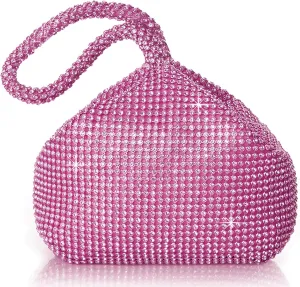 BABEYOND Women's Rhinestone Clutch Evening Bags Sparkly Glitter Triangle Purse for 1920s Party Prom Wedding