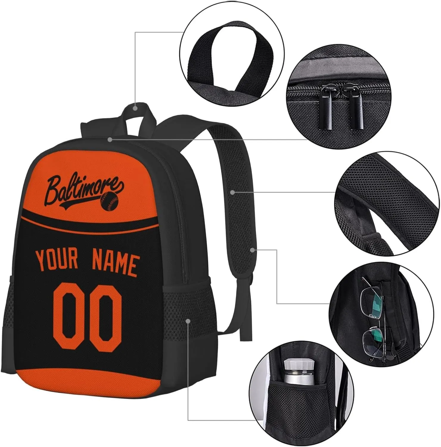 Backpack Baltimore Personalized Bags for Men Women Gifts