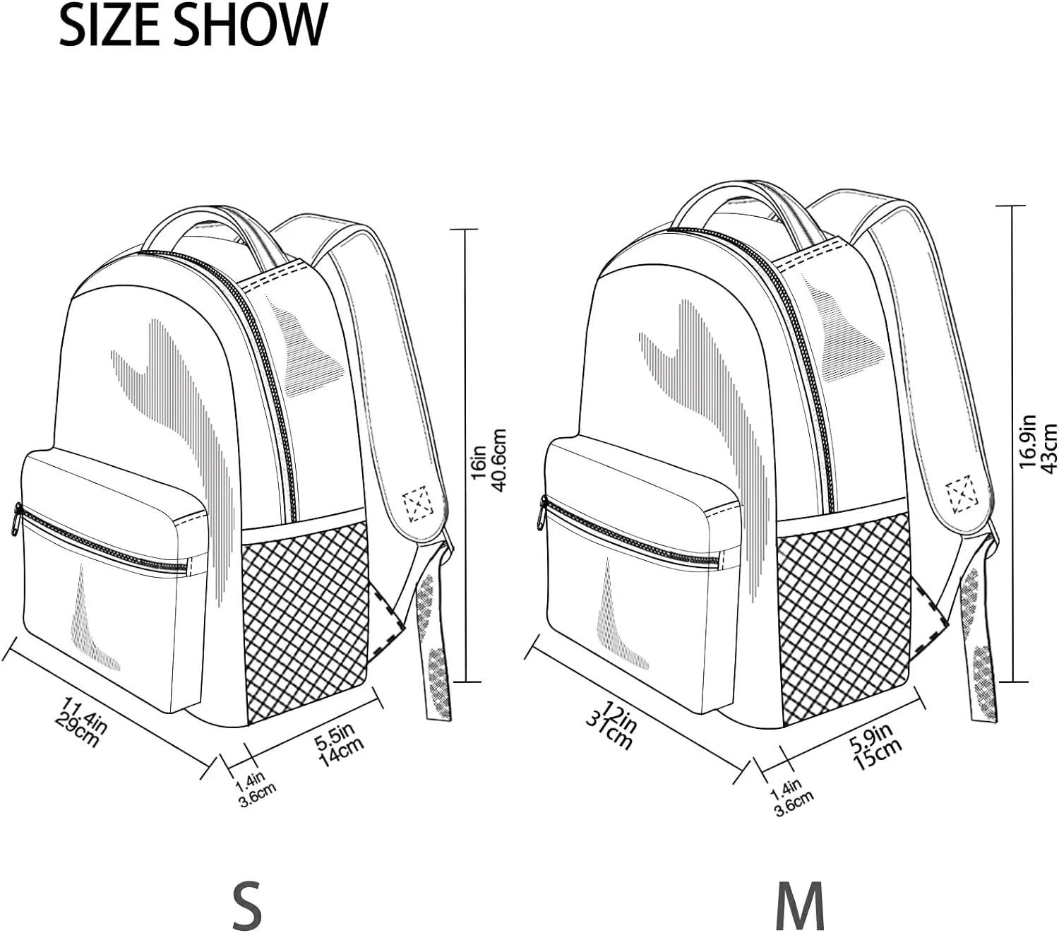 Backpack for Boys Girls Cute Manta Ray Pattern Shoulder Bag Elementary Middle High School Bookbag Laptop Bags Casual Daypack Rucksack for Men Women Teens Outdoor Travel M