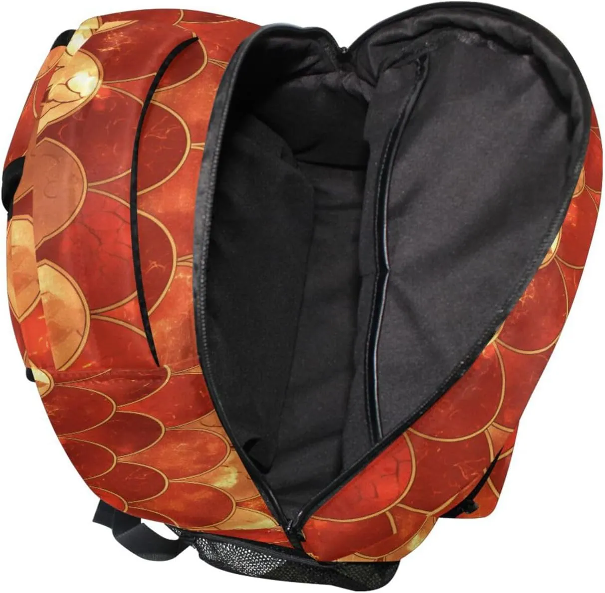 Backpack for Men Women Fashion Outdoor Backpack with Chest Strap Gift Men & Women Red Fish Scale Sparkling