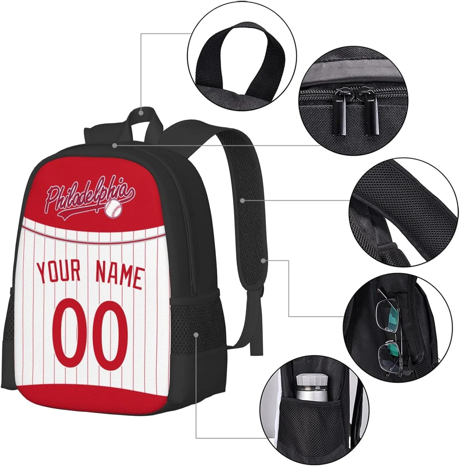 Backpack Philadelphia Personalized Bags for Men Women Gifts
