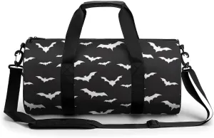 Bats Duffelbag Outdoor Tote Bag Cylindrical Duffelbags Picnic Bags Gym Satchel Travel Handbag Sports Duffel Bags 17.7in/9in/9in
