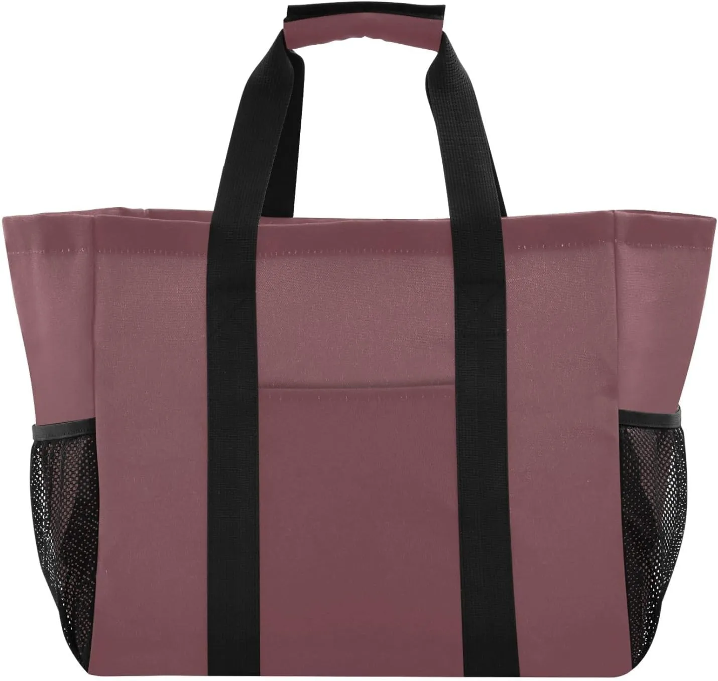 Beach Bag for Women Beige Large Canvas Tote Bag Sandproof Pool Bags with Pocket for Pool Travel Gym Beach