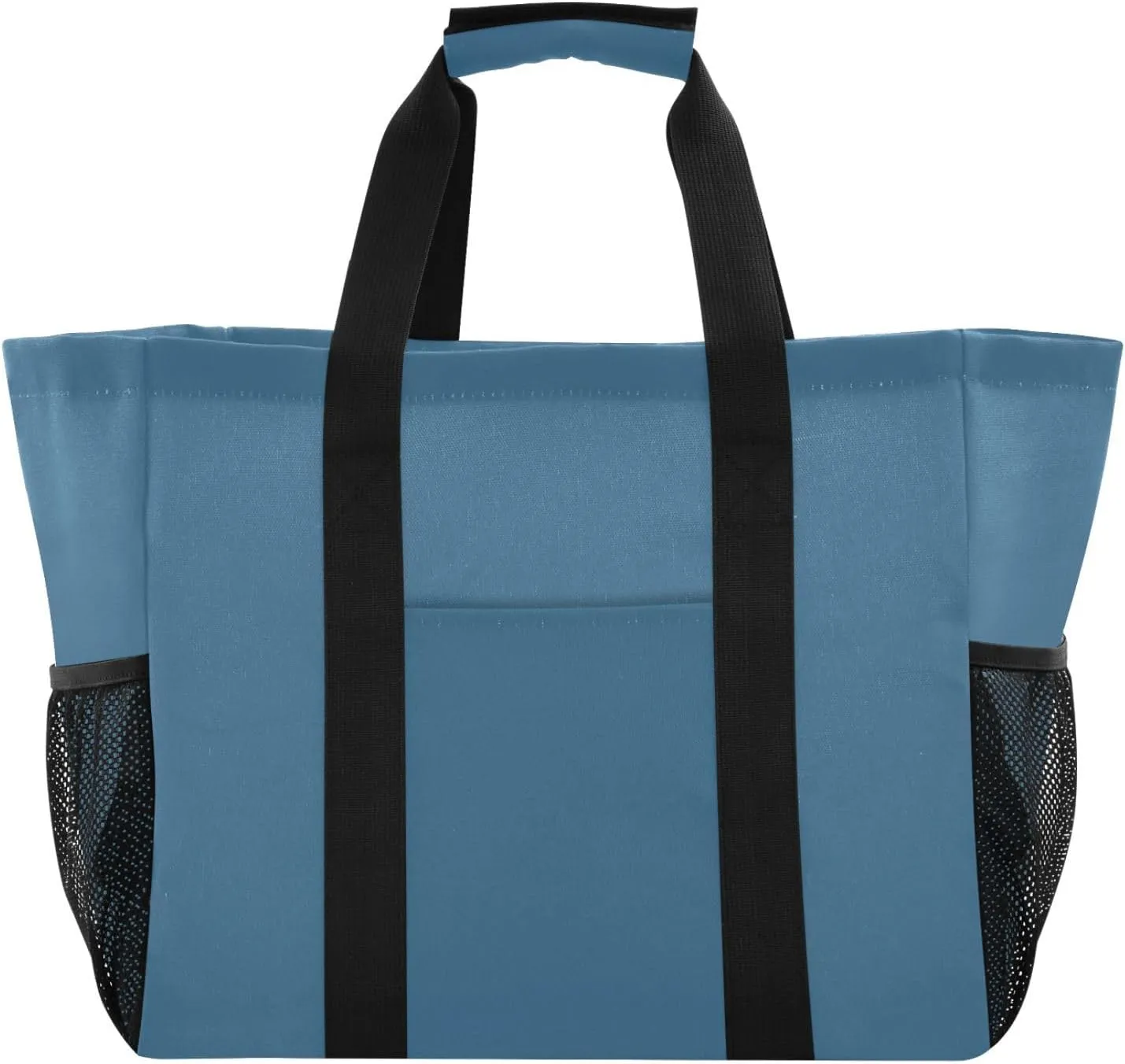 Beach Bag for Women Beige Large Canvas Tote Bag Sandproof Pool Bags with Pocket for Pool Travel Gym Beach