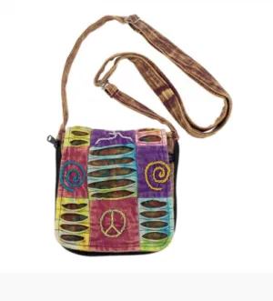 Benjamin - Small Razor Cut Peace & Swirl Bag