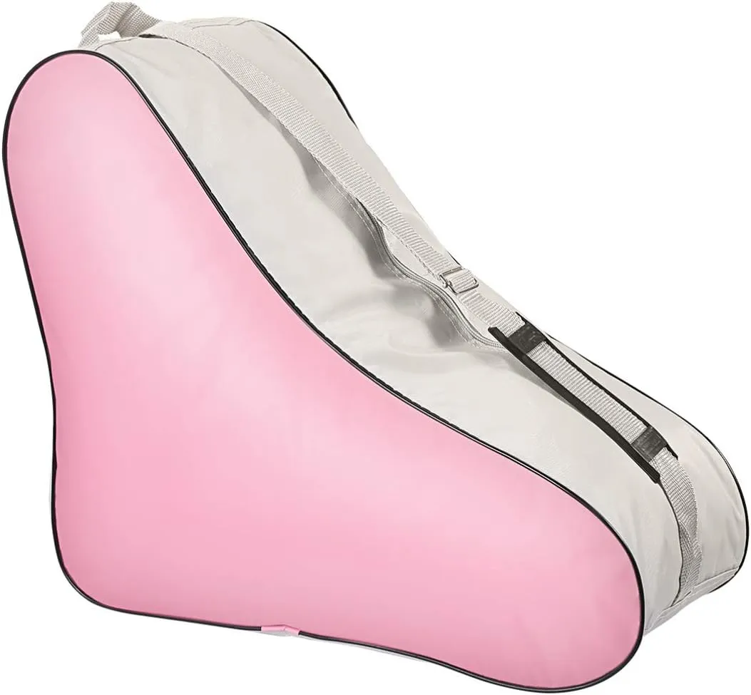 BESPORTBLE Roller Skate Bag: Ice Skate Bags, Roller Bags for Skates for Girls Boys Adults Fits Skates, Inline Skate Most Roller Skate (Pink)