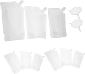 Beverage Bags Juice Packing Flasks Disposable Juice Bags Straws for Travel