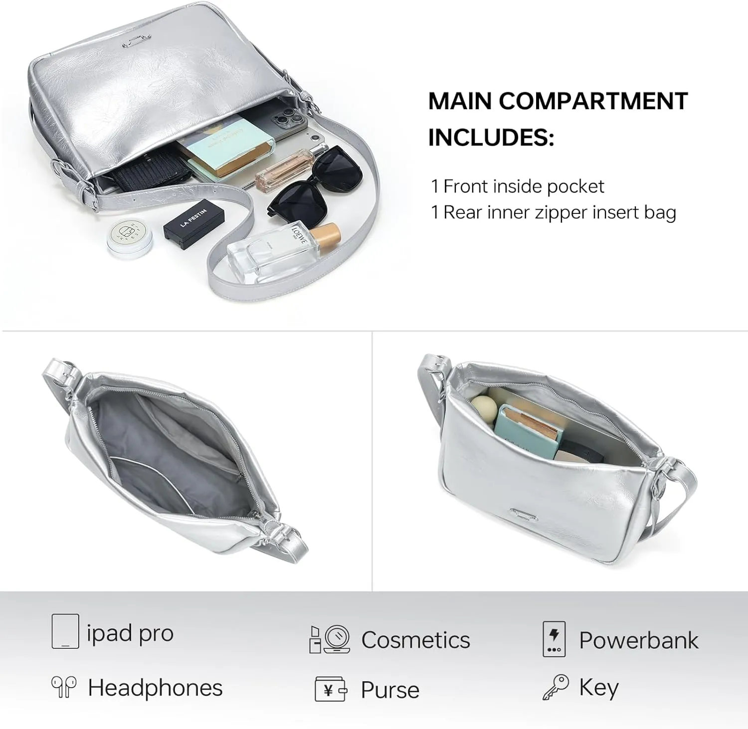Black Leather Shoulder Purse For Women: Crossbody Bags Small Handbags - Elegant Comfortable for Daughters and Young Girls