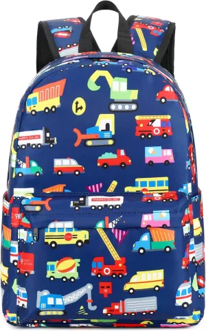 Bluboon Preschool Backpack Kids School BookBags for Boys Girls Kindergarten Toddler School Bags (Truck Navy)